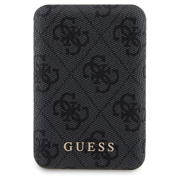 Guess 4G Metal Logo-kasset til iPhone 11 + 5000mAh MagSafe powerbank - sort