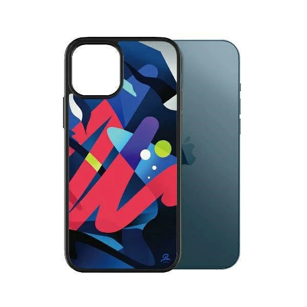 PanzerGlass ClearCase antibakteriel Mikael B Limited Artist Edition æske til iPhone 12 Pro Max - flerfarvet