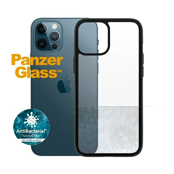 PanzerGlass ClearCase antibakterielt fodtøj til iPhone 12 Pro Max - gennemsigtigt og sort