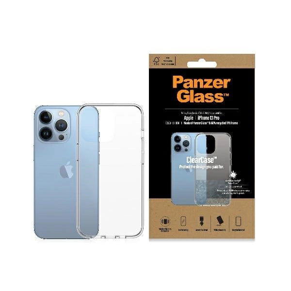 PanzerGlass ClearCase antibakteriel Military Grade certificeret sag til iPhone 13 Pro - gennemsigtig