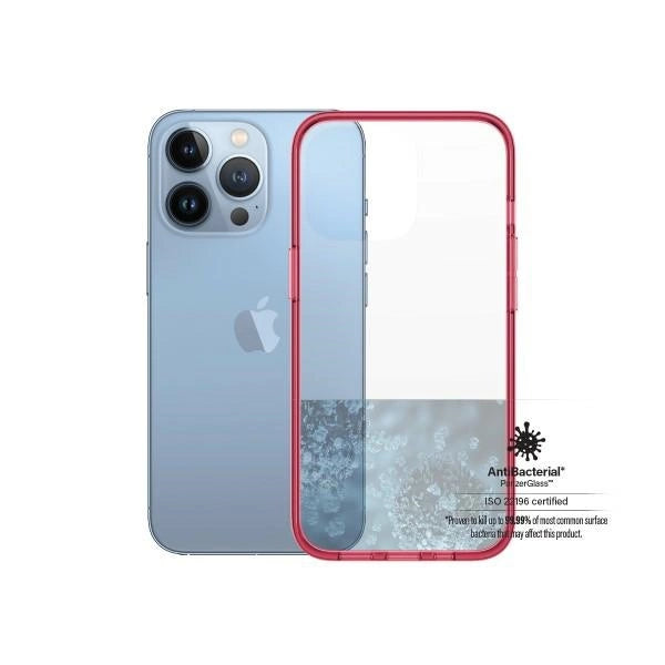 PanzerGlass ClearCase antibakteriel Military Grade certificeret sag til iPhone 13 Pro - gennemsigtig pink