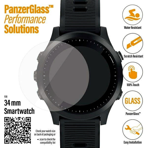 PanzerGlass skærmbeskytter til Samsung Galaxy Watch 3 34mm / Garmin Forerunner 645 / 645 Musik / Fossil Q Venture Gen 4 / Skagen Falster 2