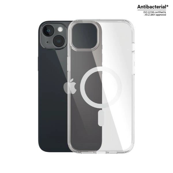 PanzerGlass HardCase med MagSafe Antibacterial Military Grade Certified Case til iPhone 14 Plus / 15 Plus - Transparent