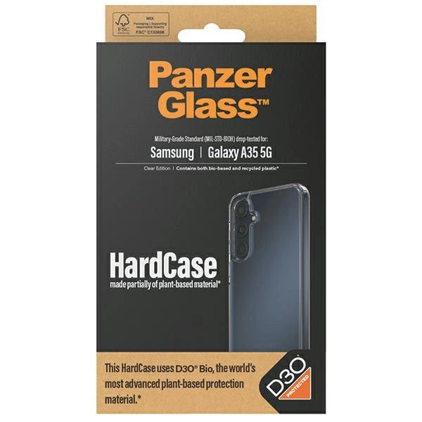 PanzerGlass HardCase med D3O® Bio og Military Grade certificering til Samsung Galaxy A35 5G - gennemsigtig