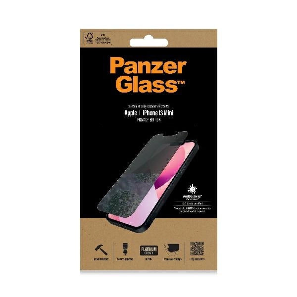 PanzerGlass Standard Super+ antibakterielt privatiserende hærdet glas til iPhone 13 mini