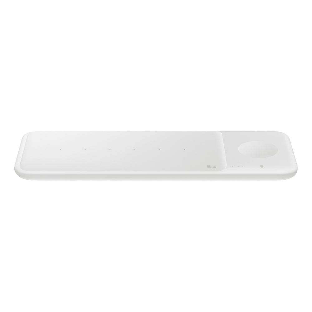 Samsung Trio EP-P6300TWEGEU 3in1 induktiv oplader til telefon / Galaxy Watch / Buds - hvid + strømoplader + kabel