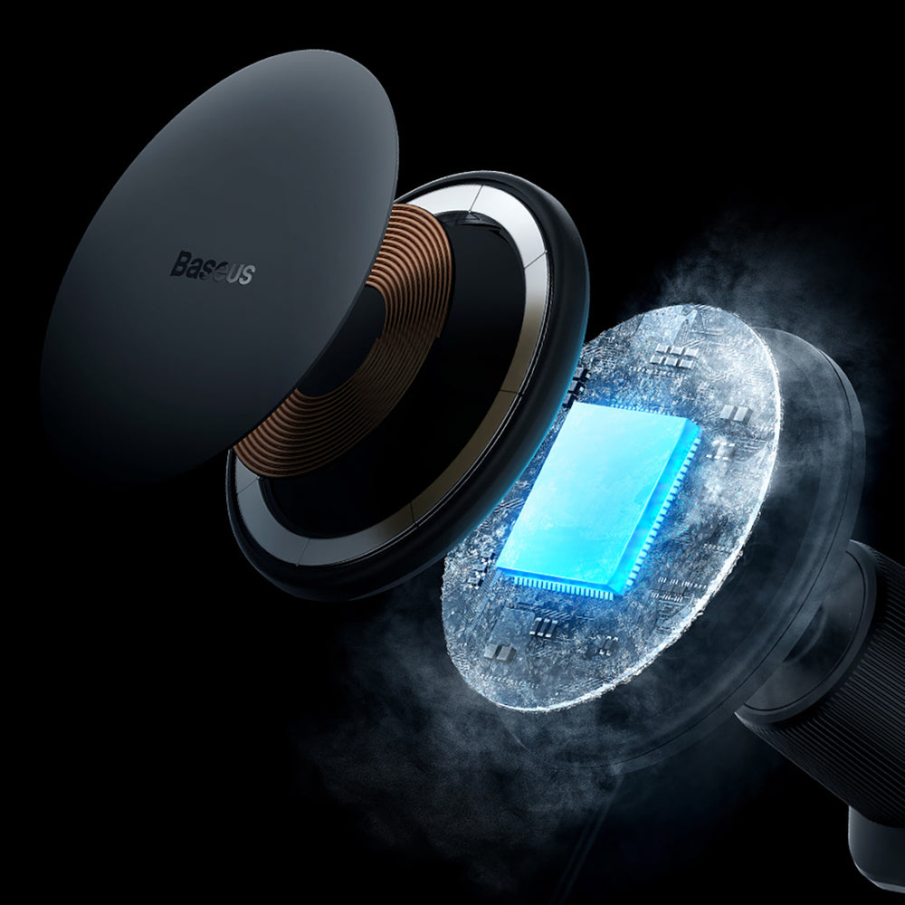 Baseus CW01 bilholder til iPhone med 15W induktiv oplader til luftventil - sort