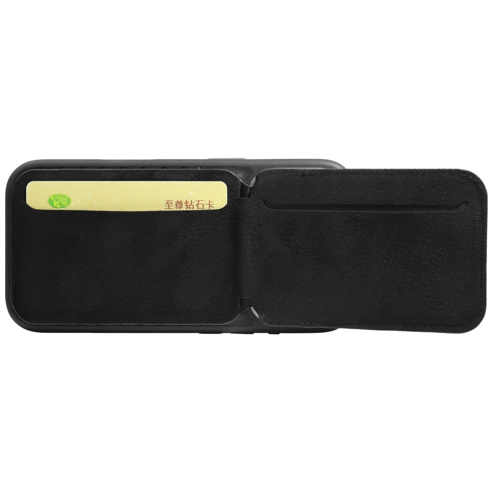 MagSafe Magnetisk Audi Ledder Wallet Card med stativ - sort