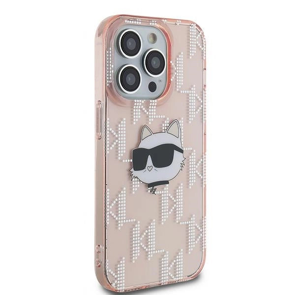Karl Lagerfeld IML Choupette Head & Monogram case for iPhone 13 Pro Max - pink