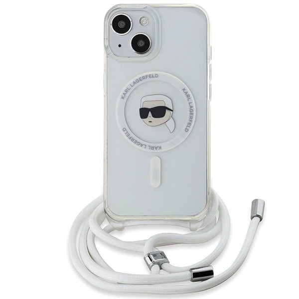 Karl Lagerfeld Crossbody IML Karl Head MagSafe case for iPhone 15 / 14 / 13 - transparent