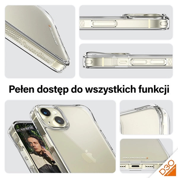 PanzerGlass HardCase med D3O og Military Grade Certification til iPhone 15 Plus / 14 Plus - Transparent