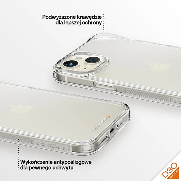 PanzerGlass HardCase med D3O og Military Grade Certification til iPhone 15 Plus / 14 Plus - Transparent