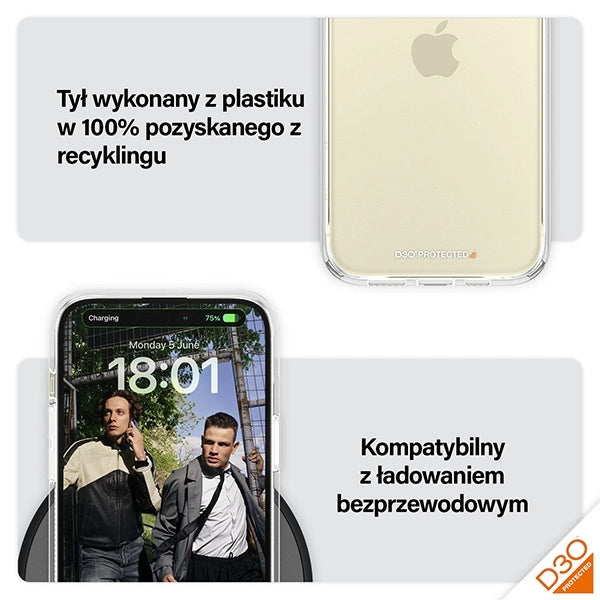 PanzerGlass HardCase med D3O og Military Grade Certification til iPhone 15 Plus / 14 Plus - Transparent