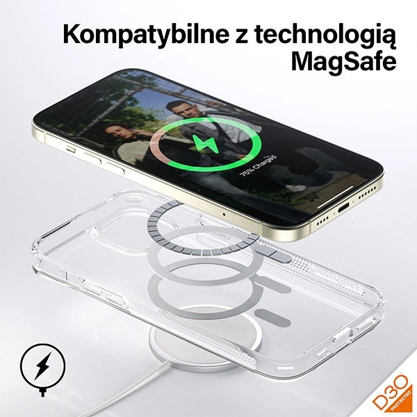 PanzerGlass HardCase med MagSafe med D3O og Military Grade Certified til iPhone 15 Plus / 14 Plus - Transparent