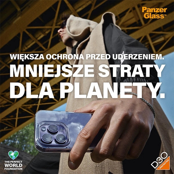 PanzerGlass HardCase med D3O og Military Grade certificering til iPhone 15 Pro - gennemsigtig