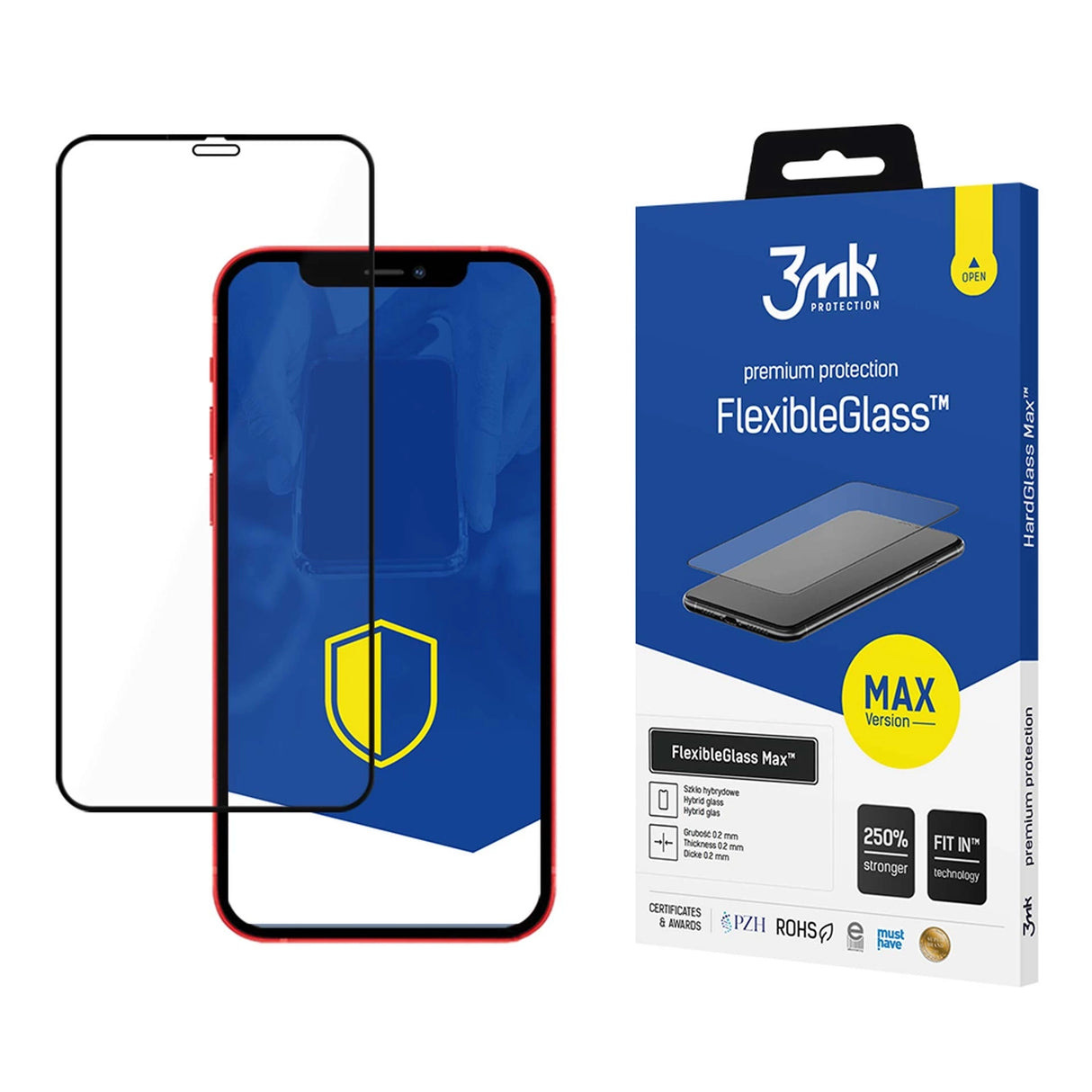 3mk FlexibleGlass MaxTM hybridglas til iPhone 12 Pro Max