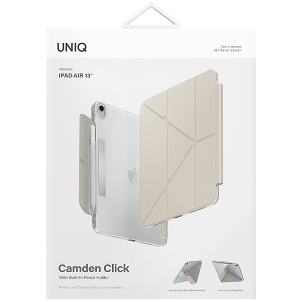 Uniq Camden Click-hylster til iPad Air 13" 2024 - beige