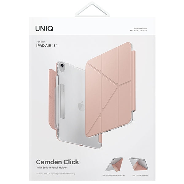 Uniq Camden Click-hylster til iPad Air 13" 2024 - pink