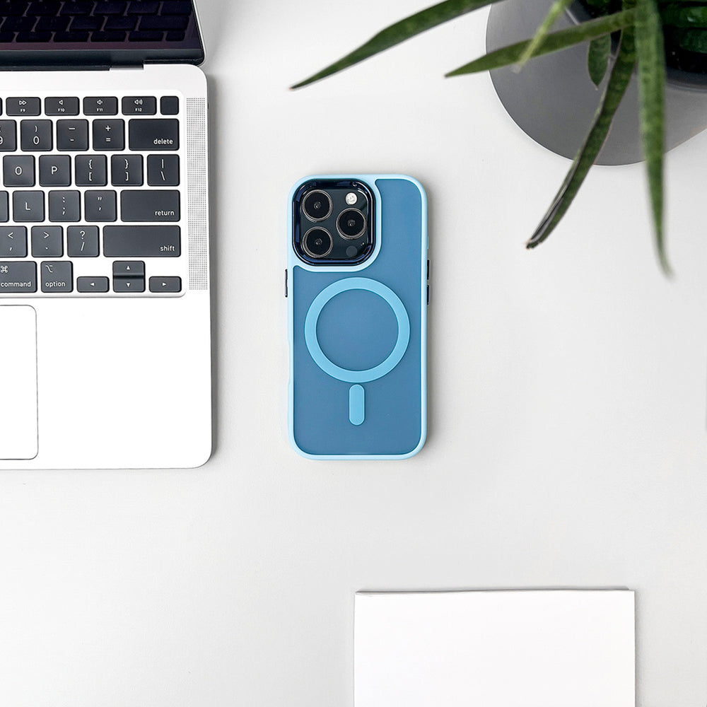 Magnetic Collection MagSafe-kasse til iPhone 16 Pro Max - lysblå