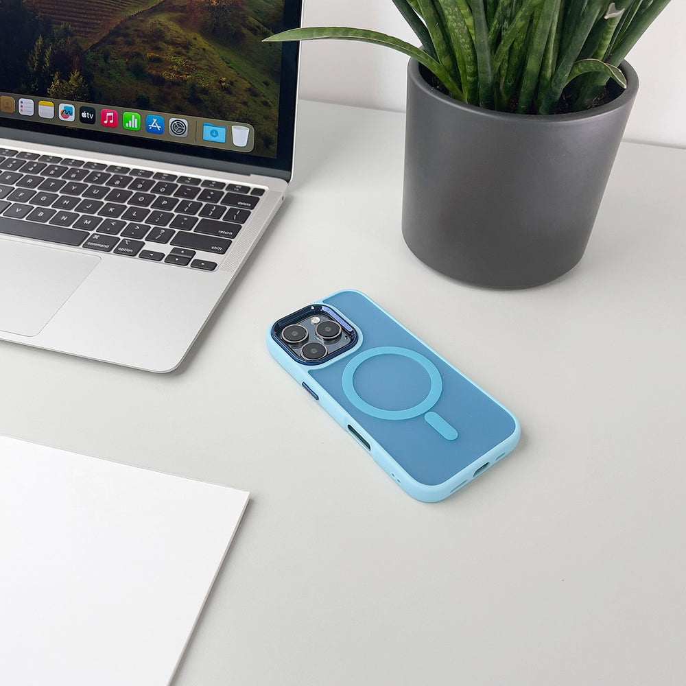 Magnetic Collection MagSafe-kasse til iPhone 16 Pro Max - lysblå