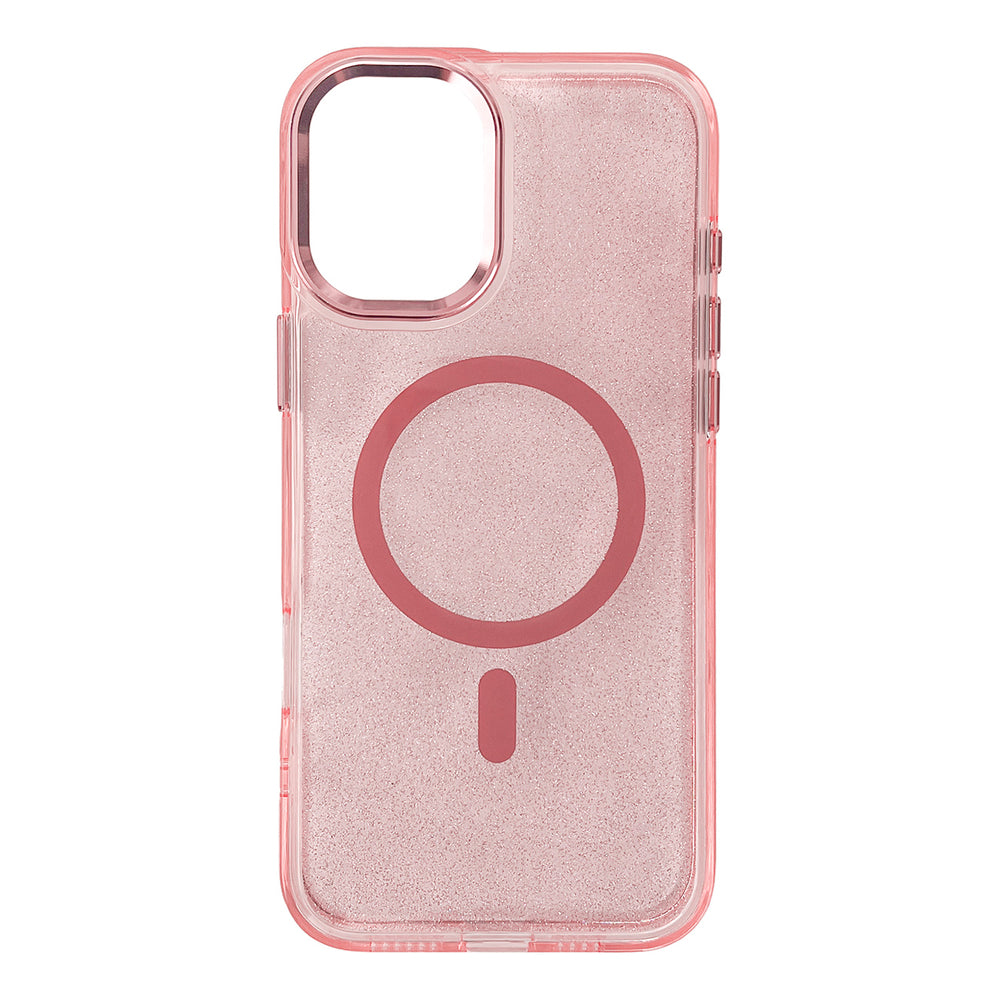 Glitter Case MagSafe til iPhone 16 Plus - pink med glitter