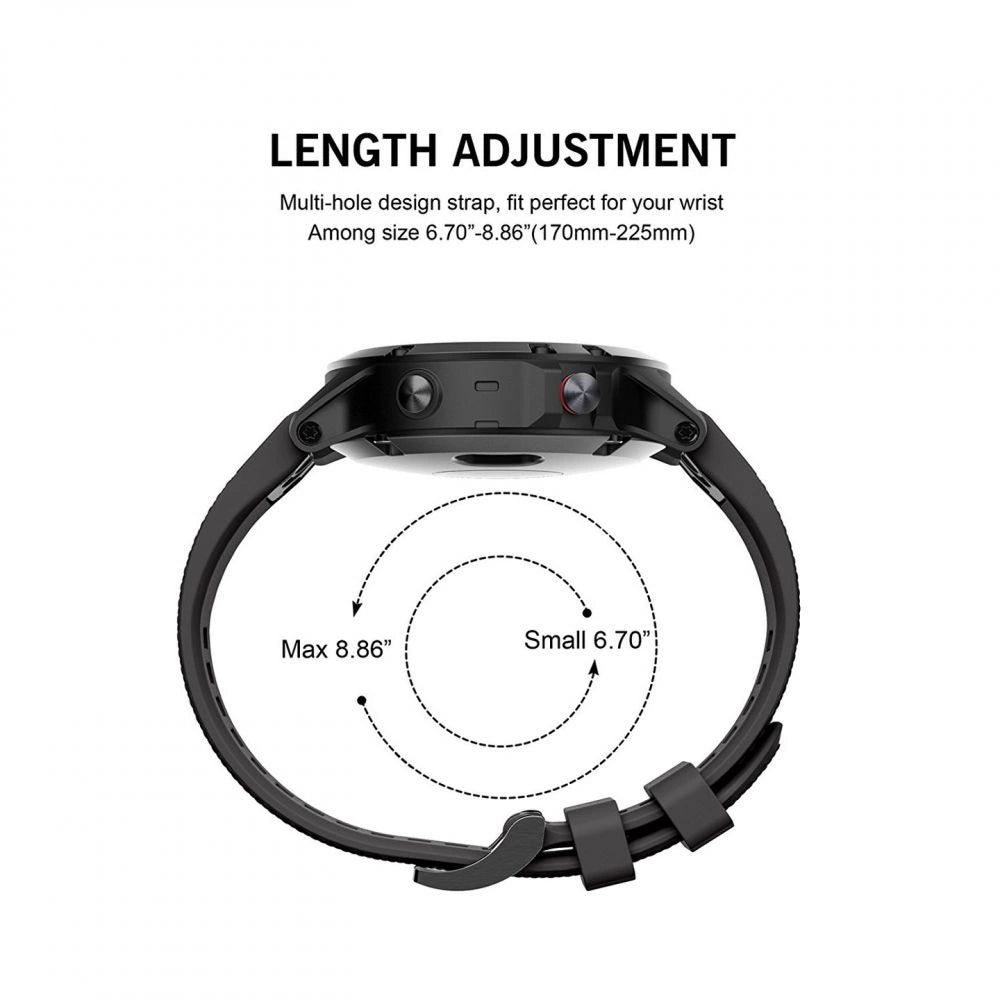 Tech-Protect Smooth- kuffert til Garmin Fenix 5 / 6 / 6 Pro / 7 - sort