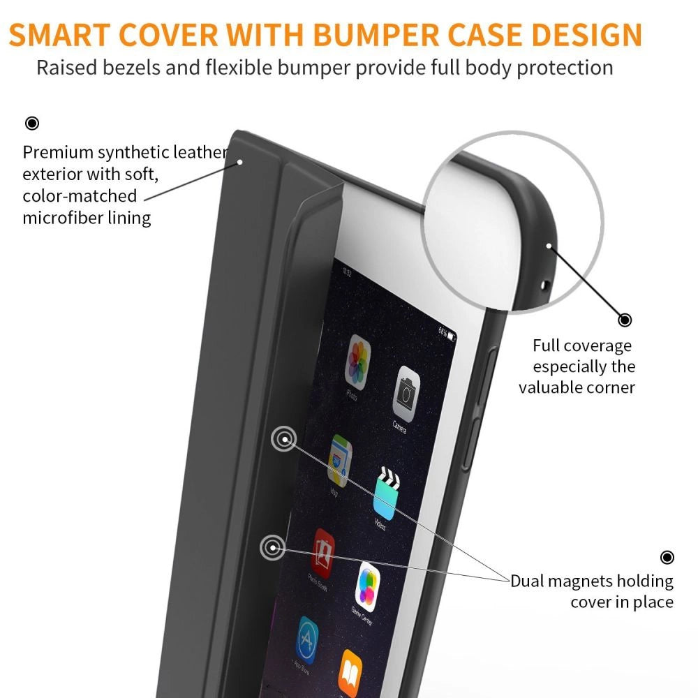 Tech-Protect SmartCase til iPad 9.7 5 / 6 2017-2018 - sort