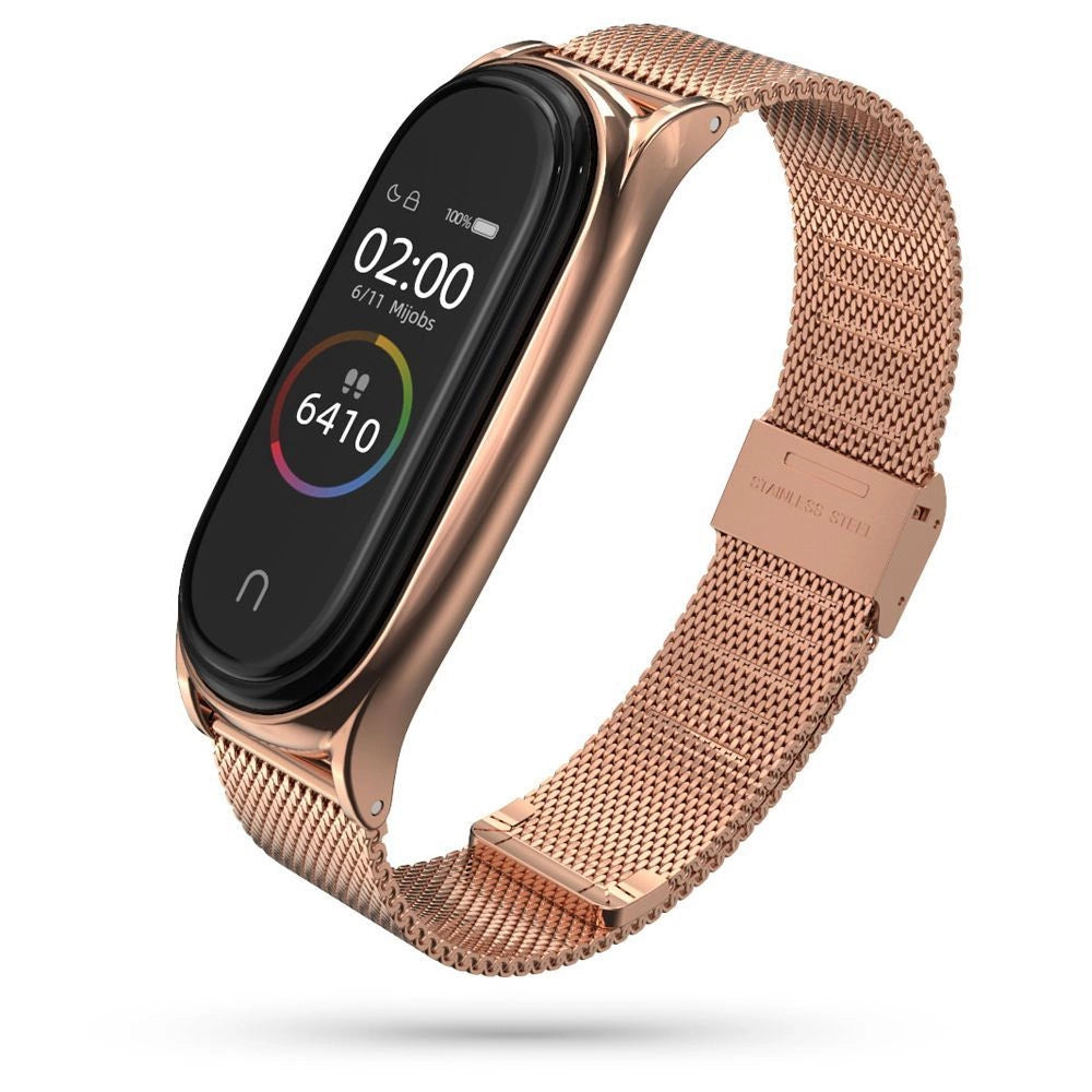 Tech-Protect MilaneseBand Strap til Xiaomi Mi Smart Band 5 / 6 / 6 NFC - Pink