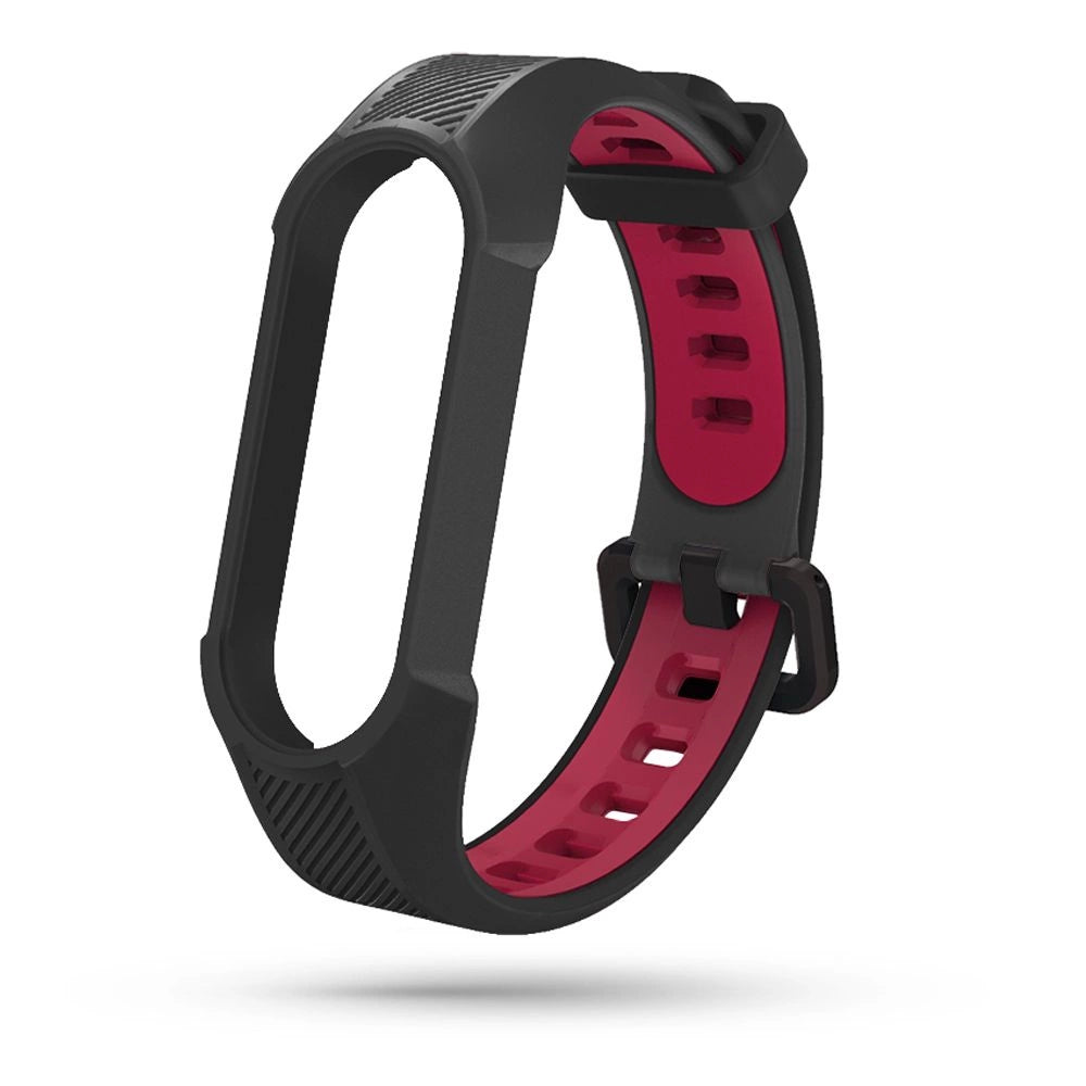 Tech-Protect Armor Strap til Xiaomi Mi Smart Band 5 / 6 / 6 NFC - sort og rød