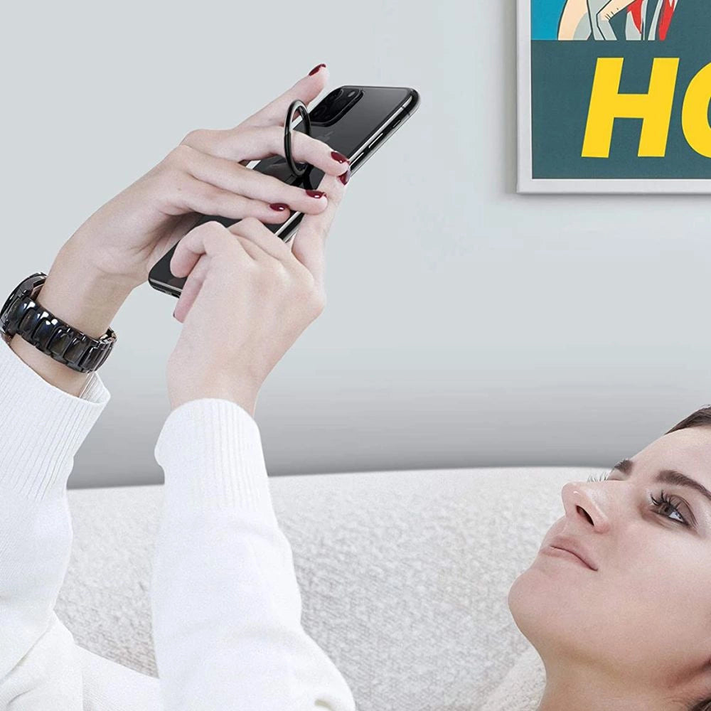 Tech-Protect magnetisk telefonringholder / ring med standfunktion - sort