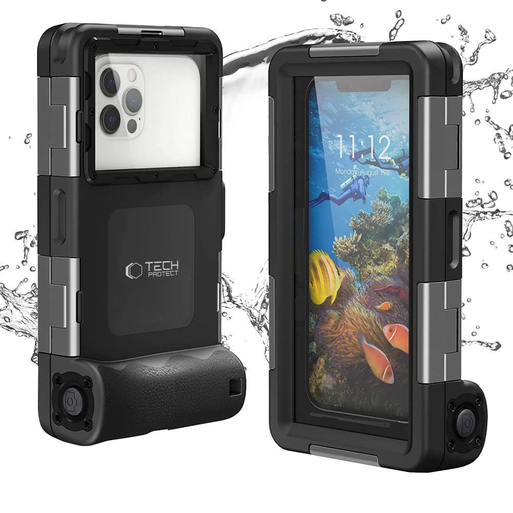 Tech-Protect Waterproof Case IPX8 til 4.7-6.7" Smartphones - sort