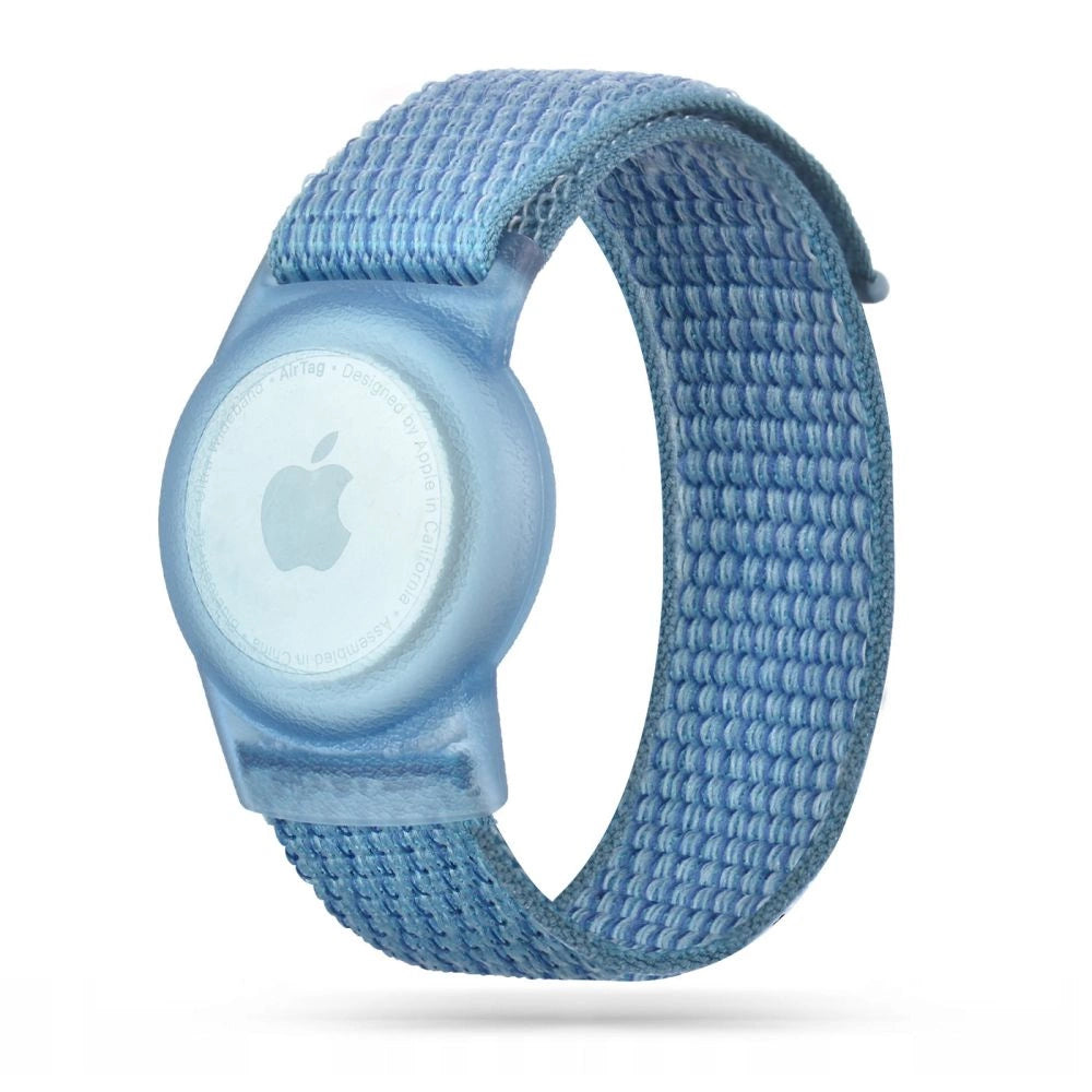 Tech-Protect Nylon Strap for børn til Apple AirTag - Blå