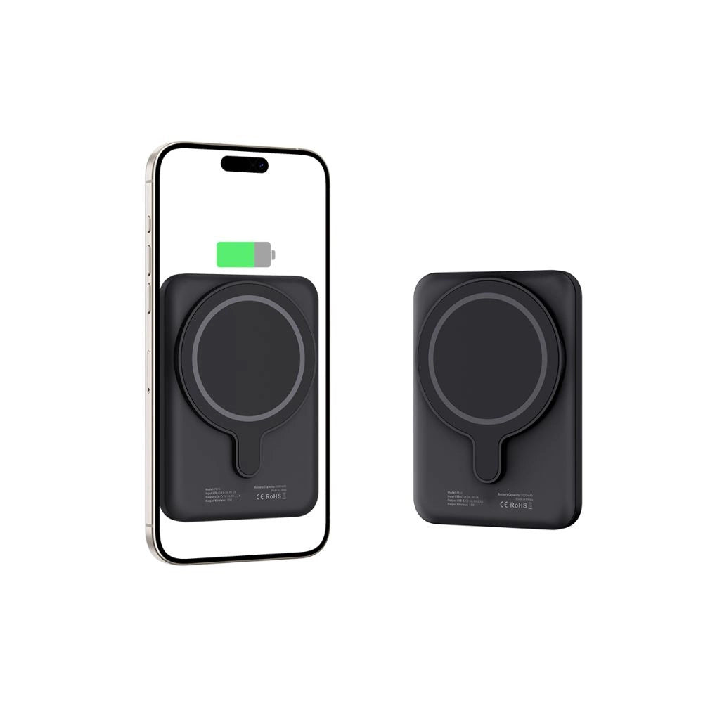 Tech-Protect LifeMag PB10 Powerbank med MagSafe 5000mAh 15W USB-C-port - sort + USB-C-kabel