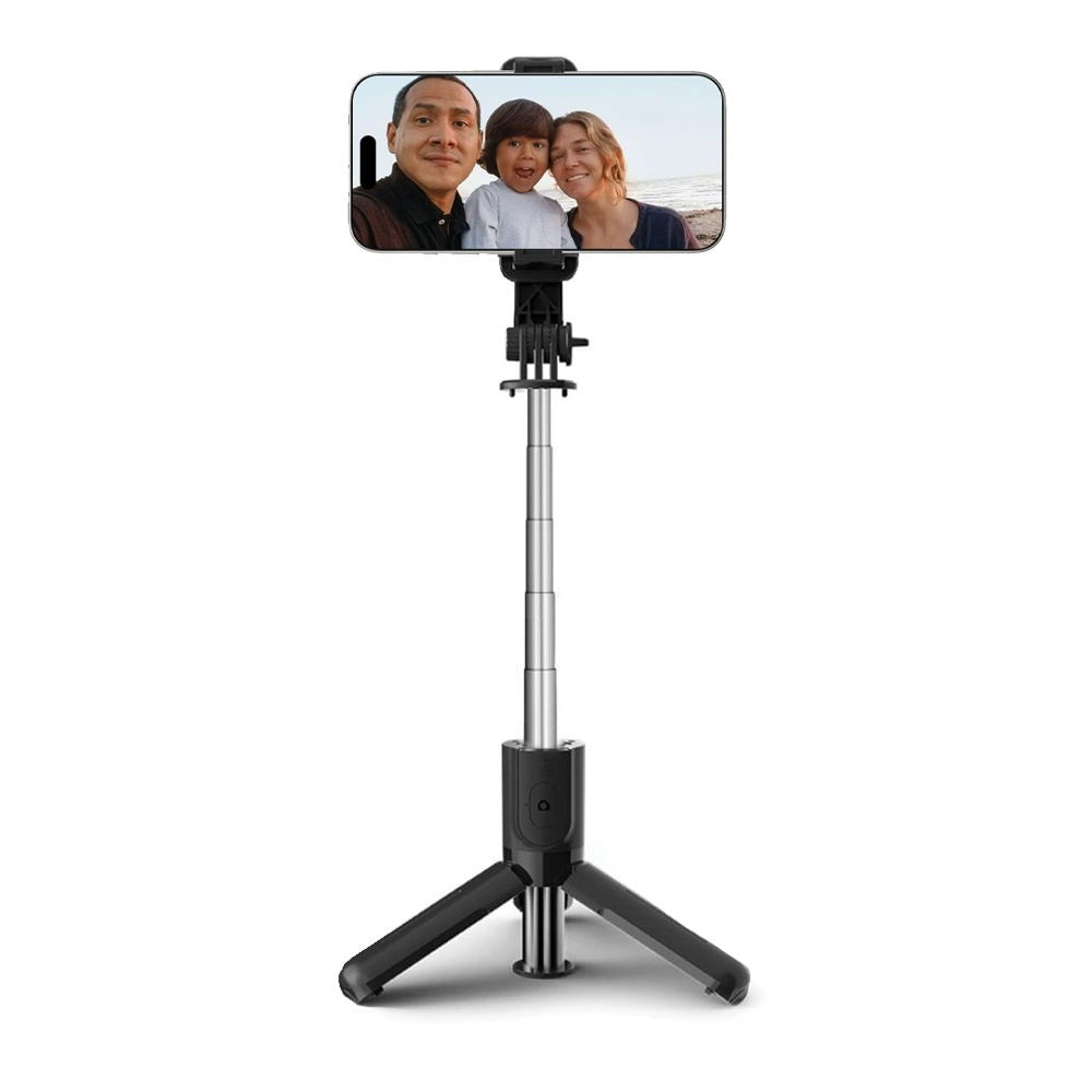 Tech-Protect L02S Bluetooth selfie-stick med stativ op til 72 cm - sort