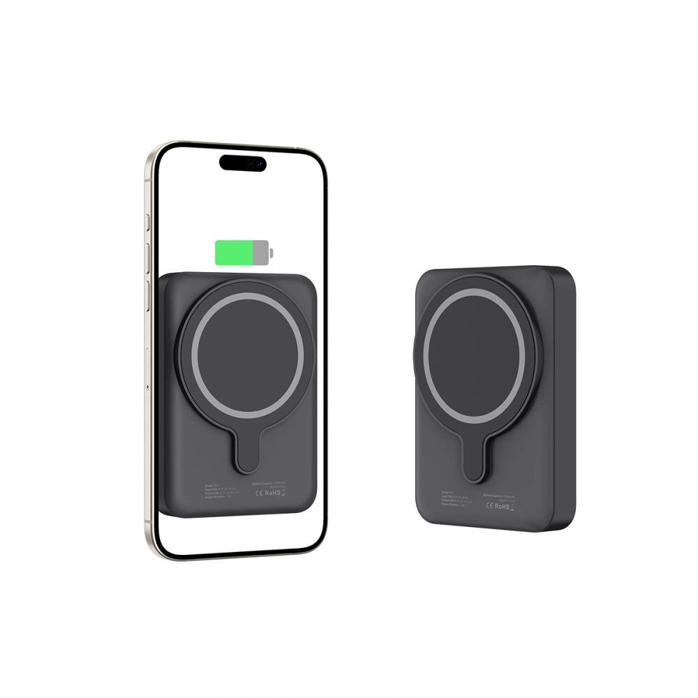 Tech-Protect LifeMag PB11 Powerbank med MagSafe 10000mAh 15W USB-C-port - sort + USB-C-kabel