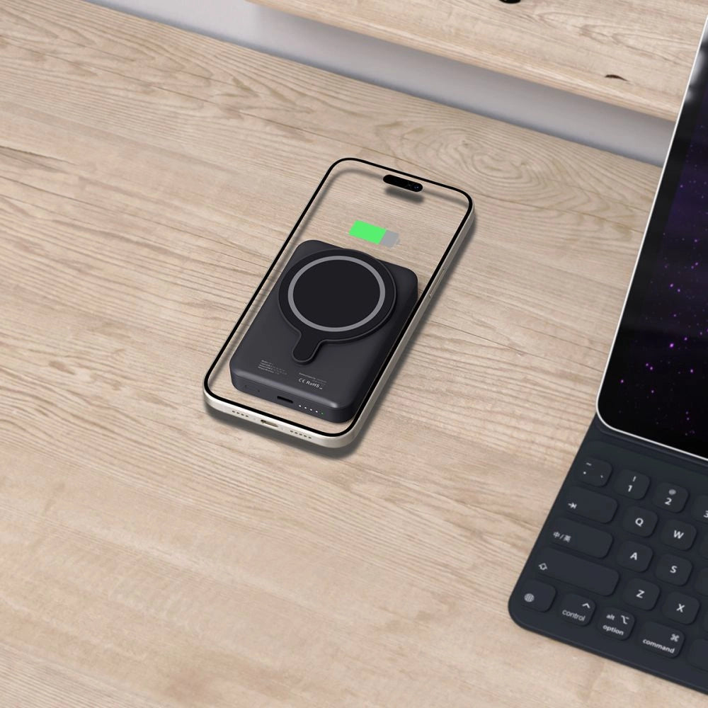 Tech-Protect LifeMag PB11 Powerbank med MagSafe 10000mAh 15W USB-C-port - sort + USB-C-kabel