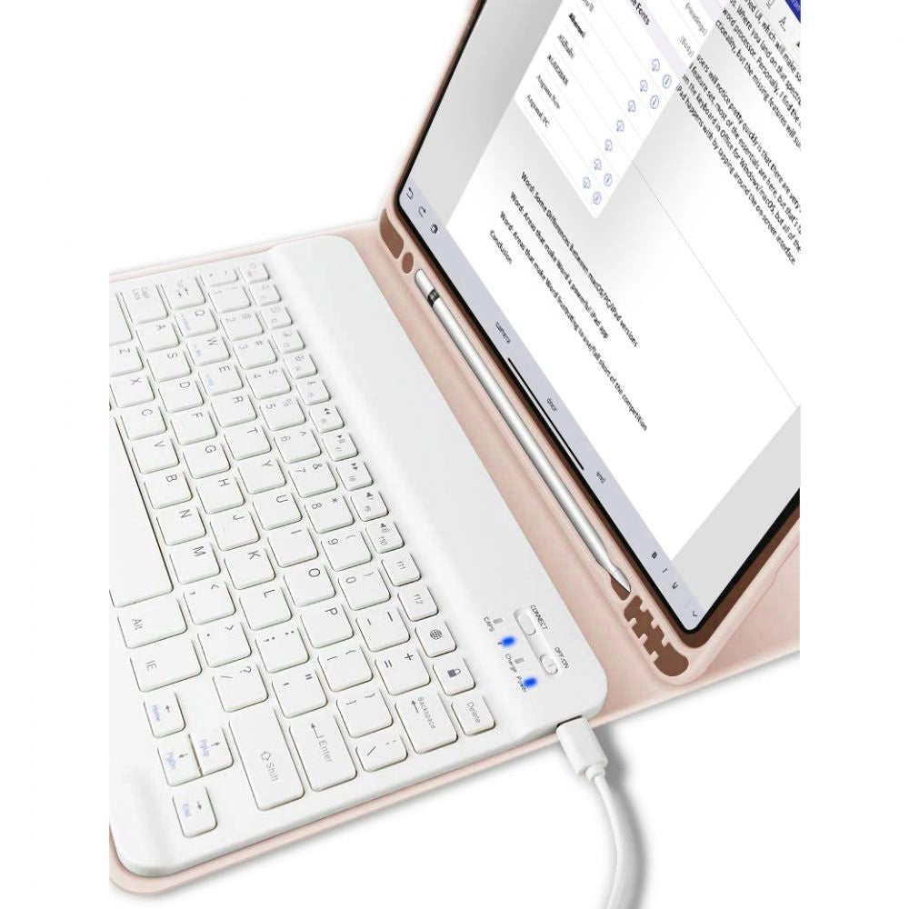 Tech-Protect SC Pen + Keyboard Case med tastatur til iPad 10.9" 2022 - Pink