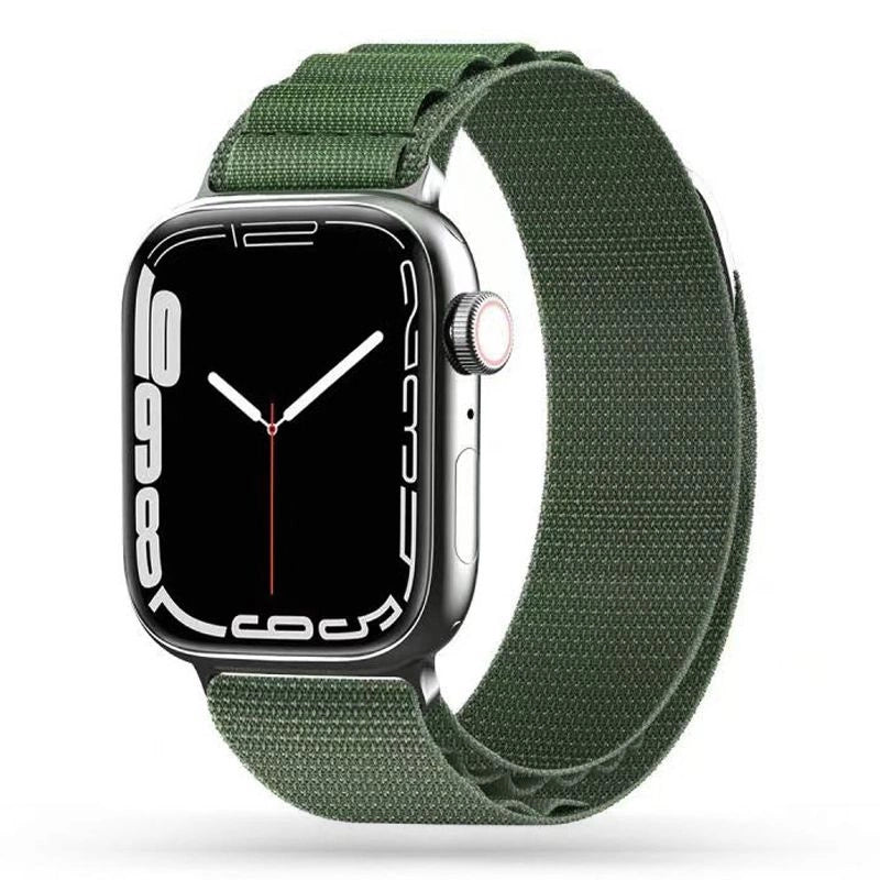 Tech-Protect Nylon Pro Strap til Apple Watch 4 / 5 / 6 / 7 / 8 / 9 / SE / Ultra 1 / 2 (42/44/45/49 mm) - mørkegrøn