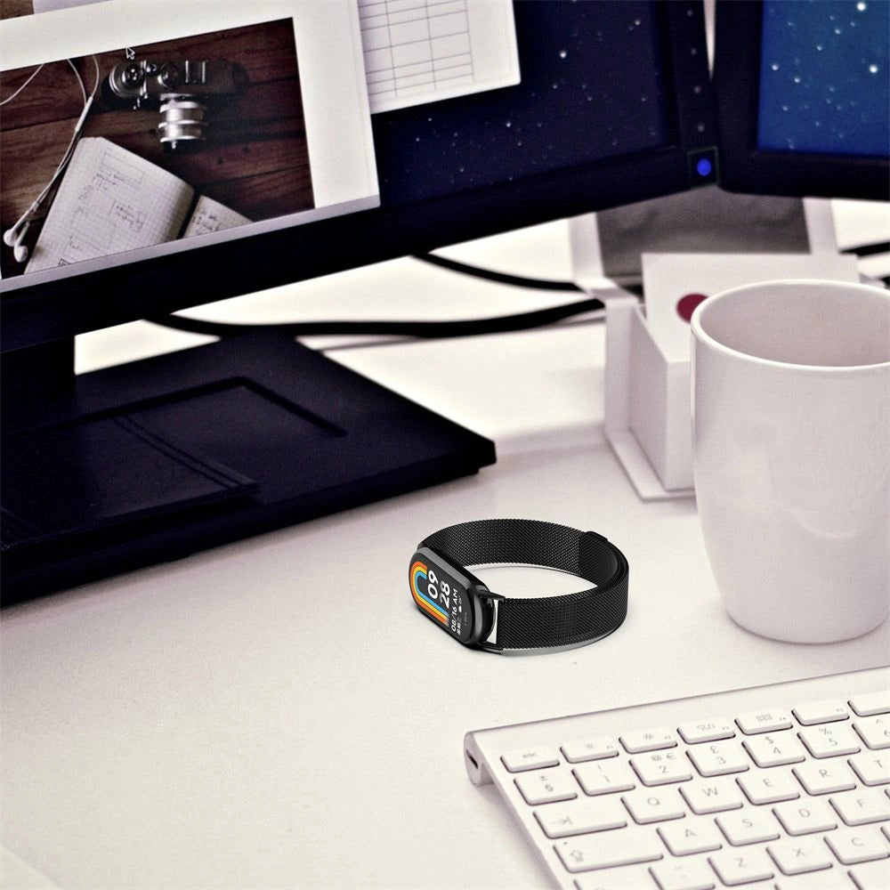 Tech-Protect MilaneseBand Strap til Xiaomi Smart Band 8 / 8 NFC - sort