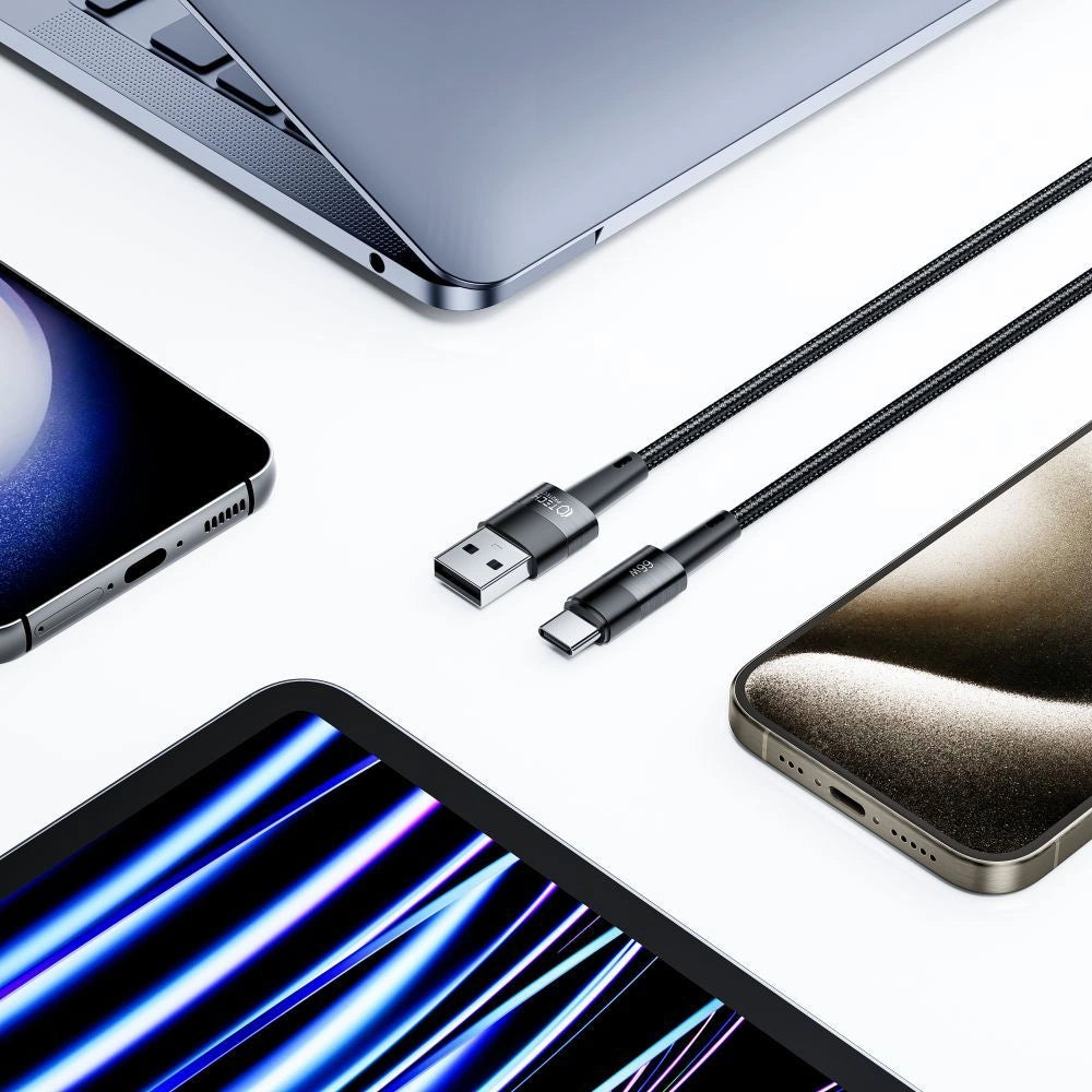 Tech-Protect UltraBoost USB-C / USB-C Kabel 66W 6A 1m - Grå