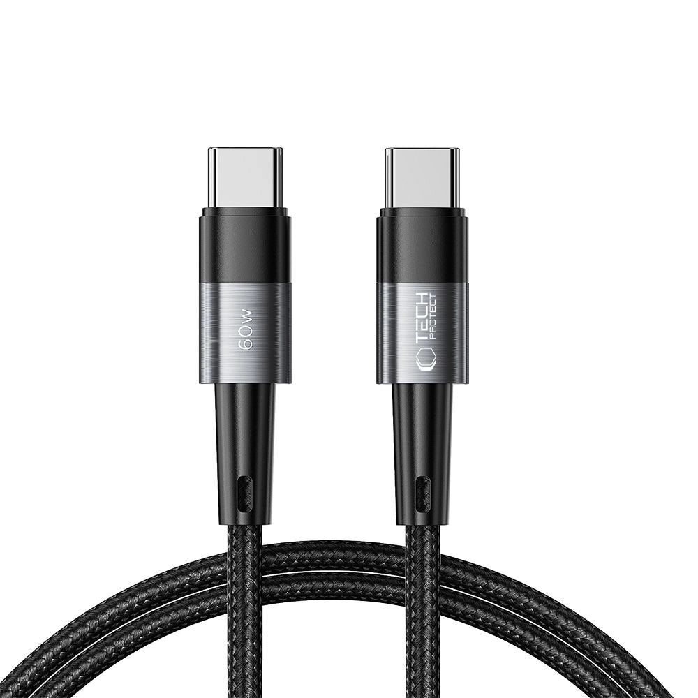 Tech-Protect UltraBoost USB-C / USB-C PD-kabel 60W 3A 1m - Grå
