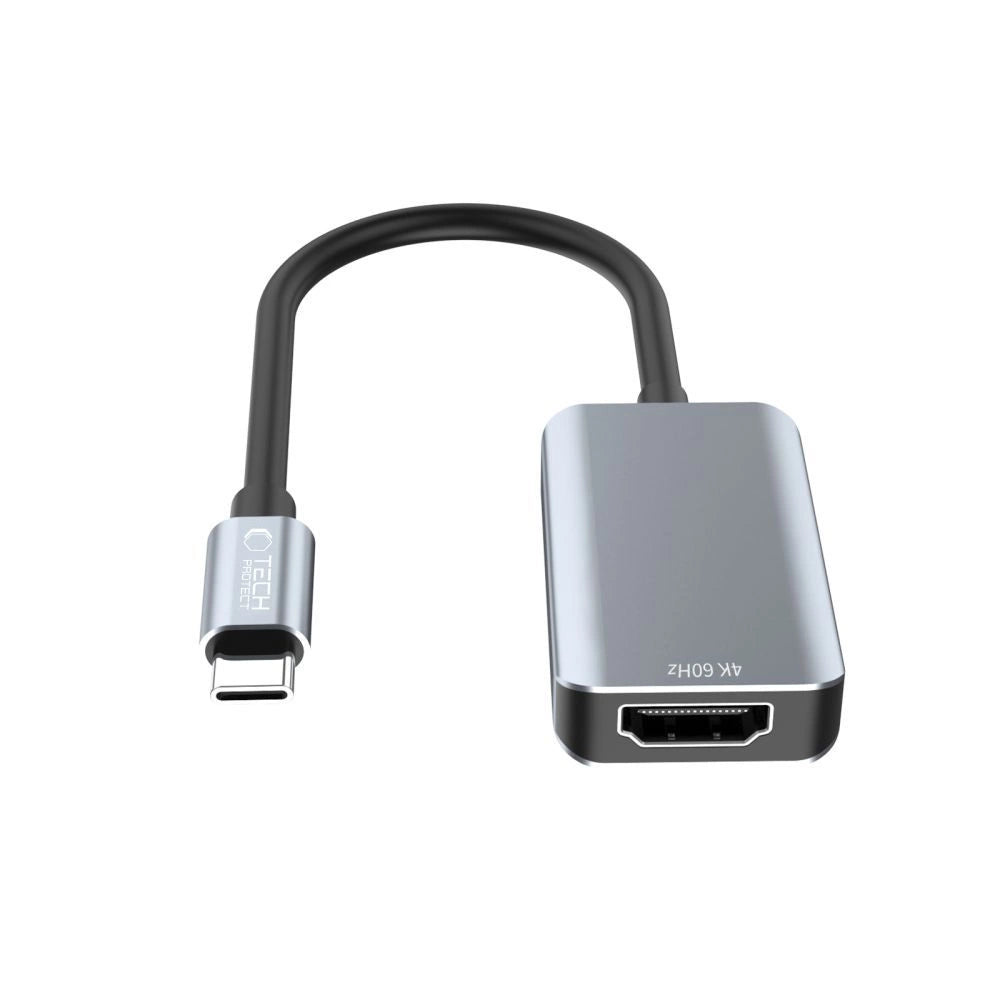 Tech-Protect UltraBoost USB-C (mandlig) / HDMI (kvindelig) 4K 60Hz Adapter - sort