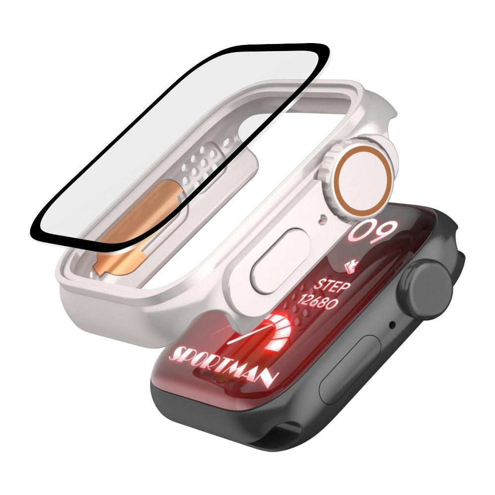 Tech-Protect Defense360-kasse til Apple Watch 7 / 8 / 9 (45 mm) - titanium orange