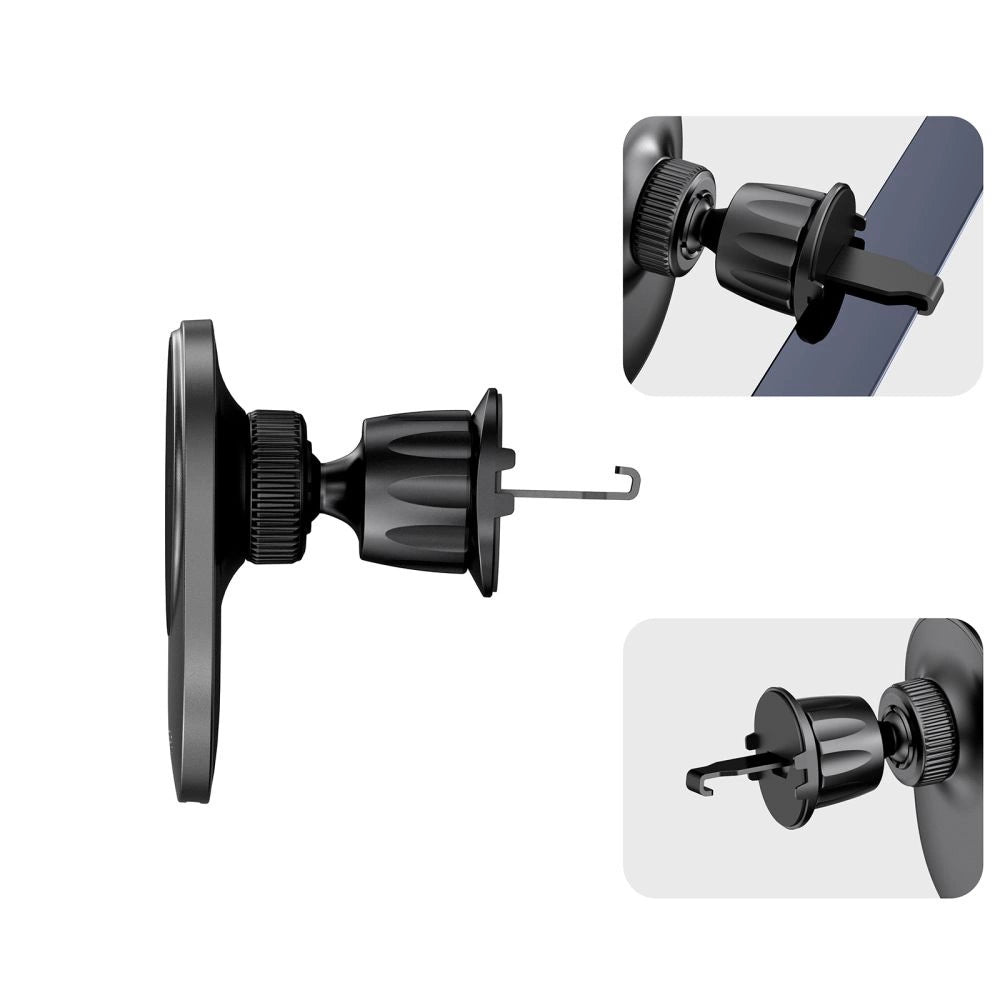 Tech-Protect MM15W-V1 biltelefonholder med MagSafe 15W induktiv oplader til luftventilation - sort