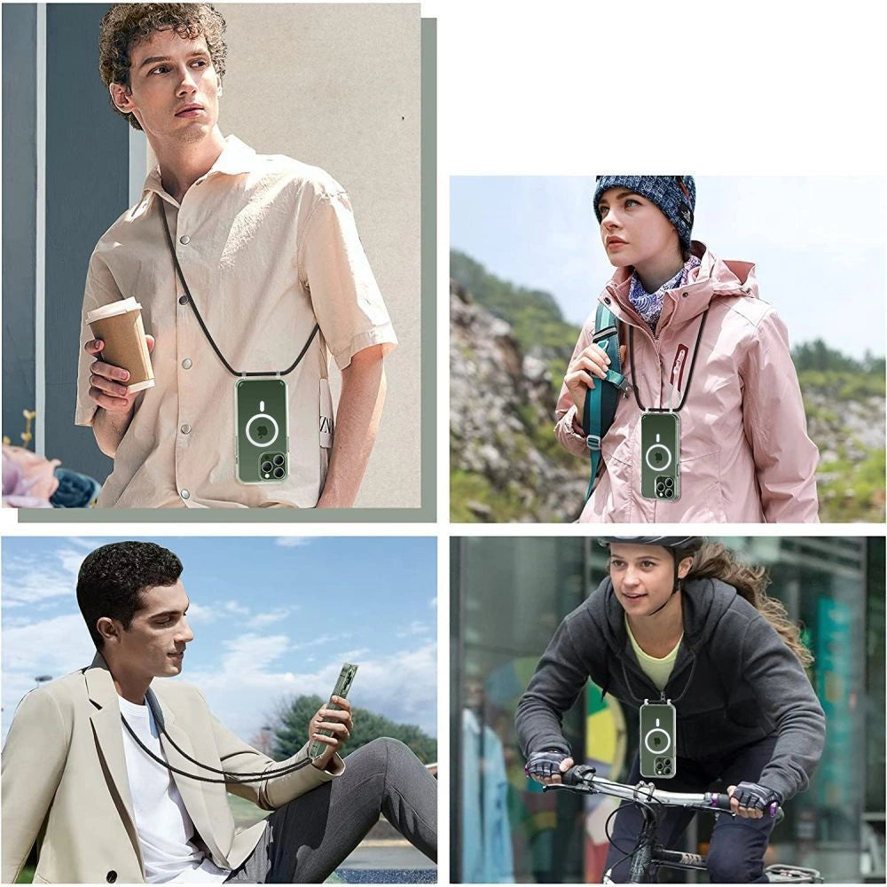 Tech-Protect FlexAir-kædefoder med MagSafe til iPhone 15 - sort/beige