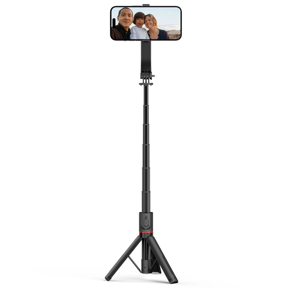 Tech-Protect L04S Bluetooth Selfie Stick med Stativ op til 95cm og 360 Head - sort
