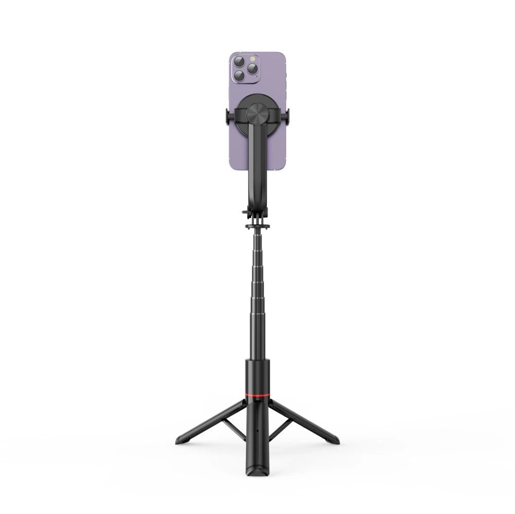 Tech-Protect L04S Bluetooth Selfie Stick med Stativ op til 95cm og 360 Head - sort