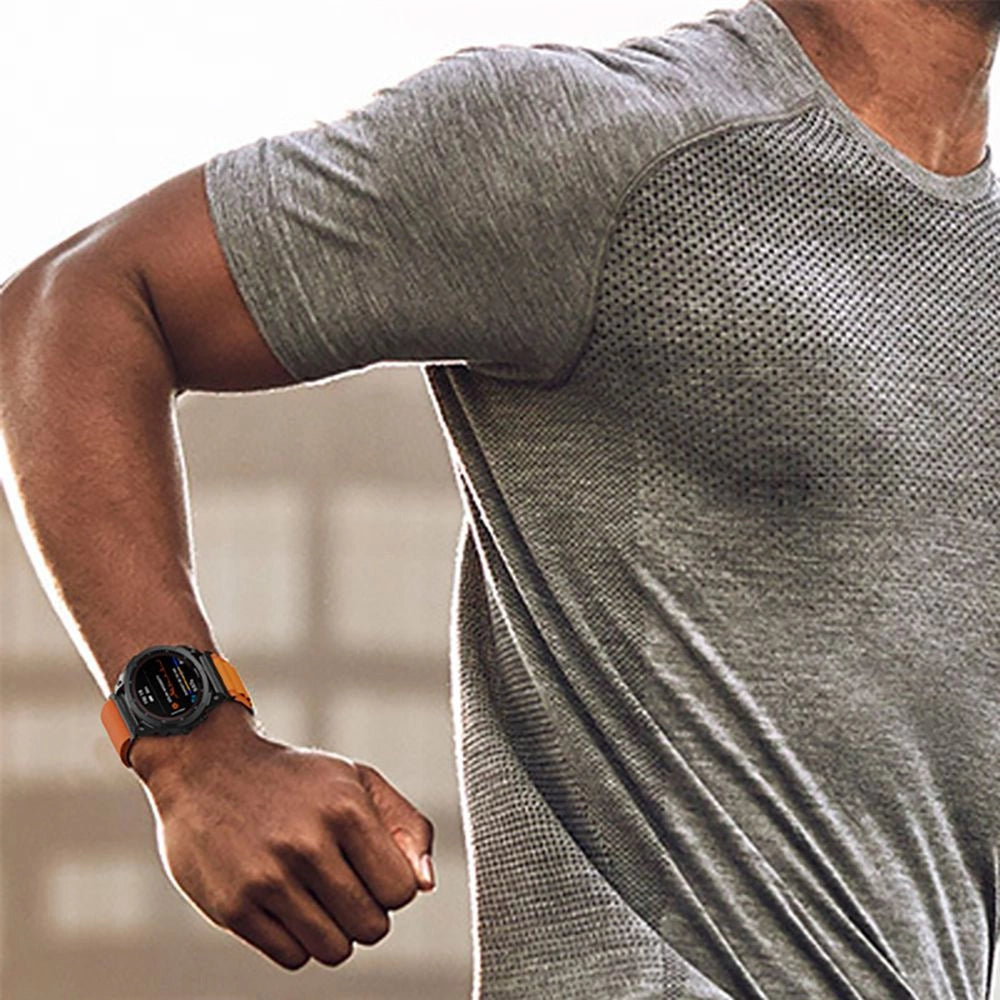 Tech-Protect Nylon Pro Strap til Garmin Fenix 5 / 6 / 6 Pro / 7 - mørkegrøn