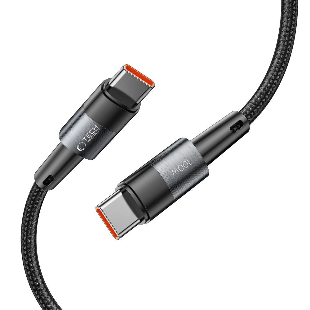 Tech-Protect UltraBoost USB-C / USB-C PD-kabel 100W 5A 0,25m - Grå