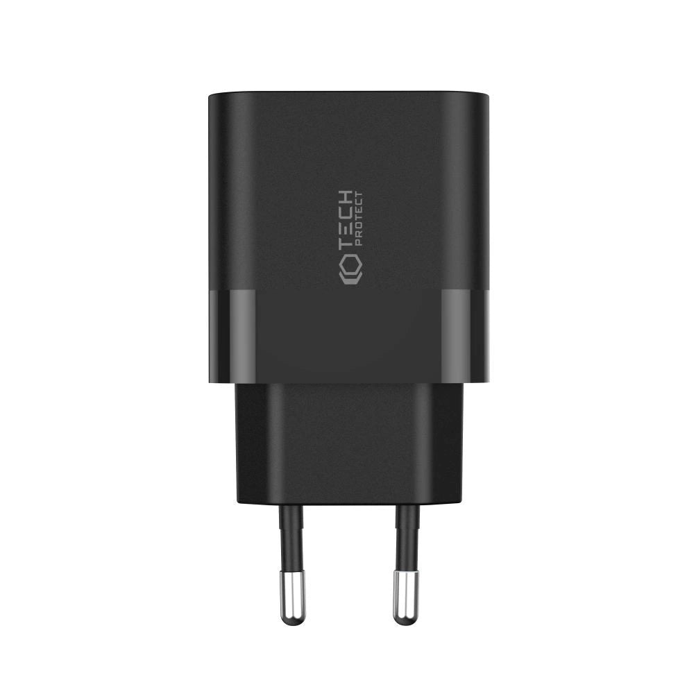 Tech-Protect C20W oplader 2x USB-C PD 20W - sort